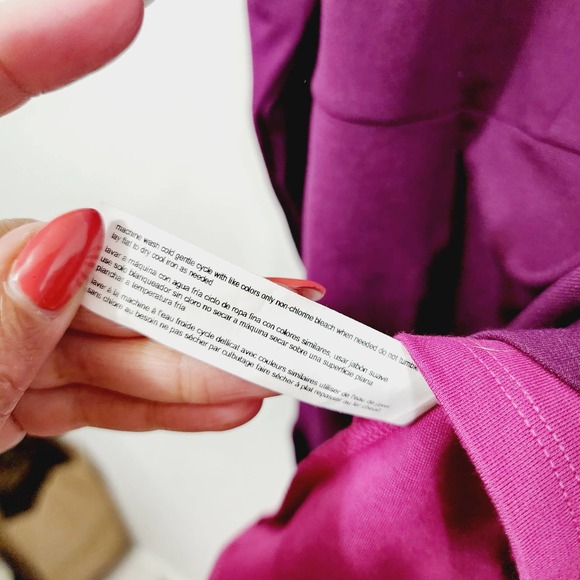 ELOQUII Colorblock Wrap Top Purple Fuchsia Stretch Knit NWT Womens Size Plus 24W - Picture 9 of 11